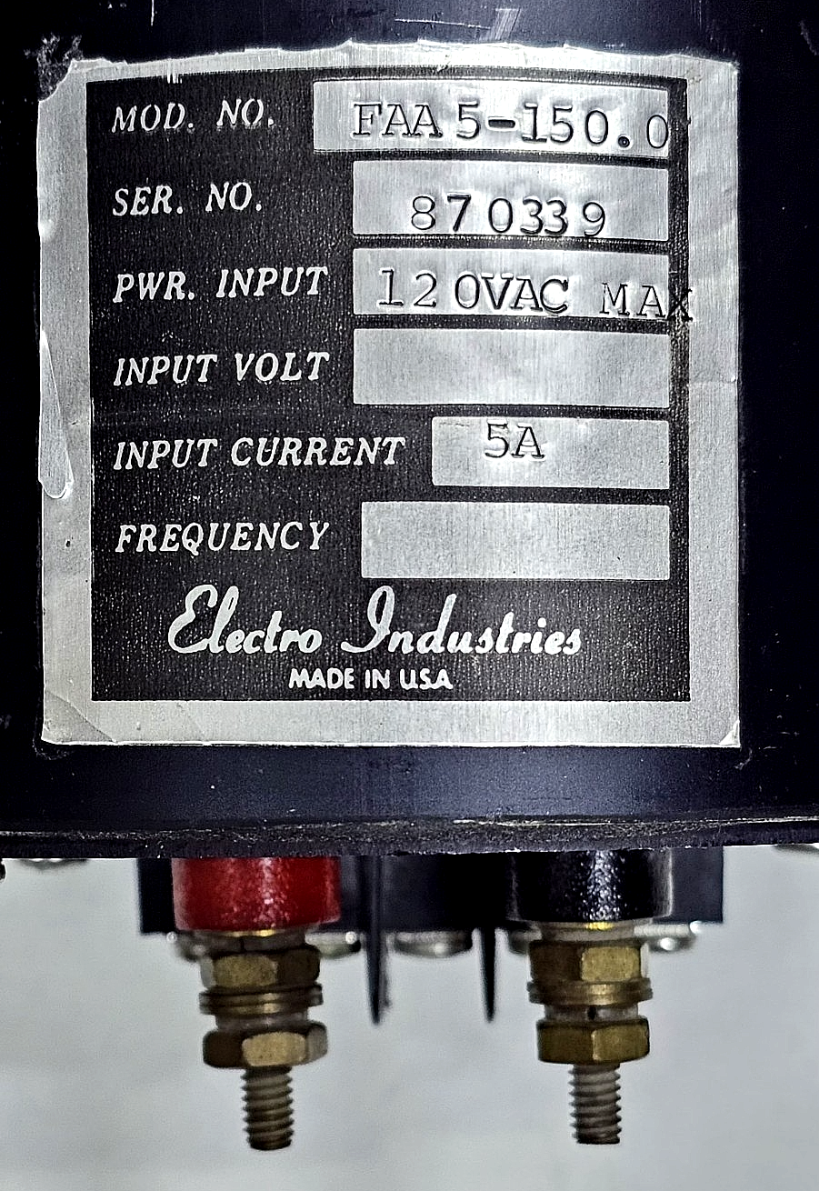 Electro Industries FAA 5150.0 AC Amperes | 120VAC Max | 5A Input | Made in USA3