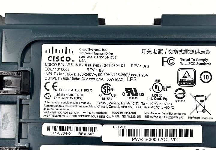 Cisco Systems, Inc. 341030401 Switching Power Supply 24V | 100240V AC Input5