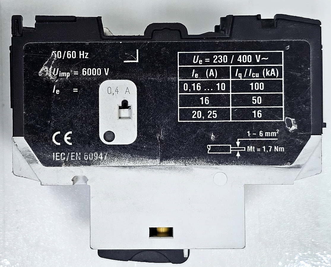 Moeller PKZM00.4 Motor Protection Circuit Breaker | 0.4A1