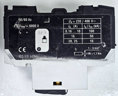 Moeller PKZM00.4 Motor Protection Circuit Breaker | 0.4A1