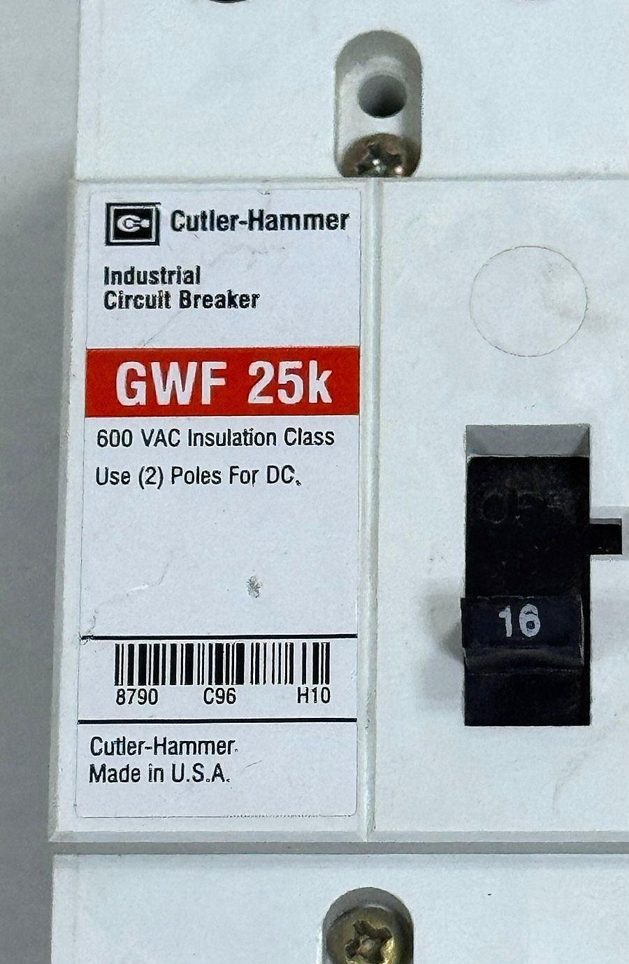 CutlerHammer | GWF 25k | Industrial Circuit Breaker – 16A | Made in USA1