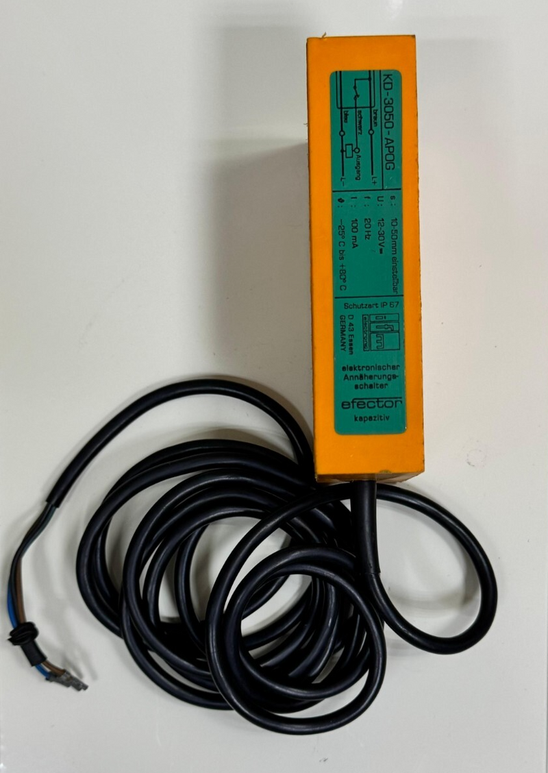 Elector KD3050APOG Capacitive Proximity Sensor –12–30VDC | Made in Germany0