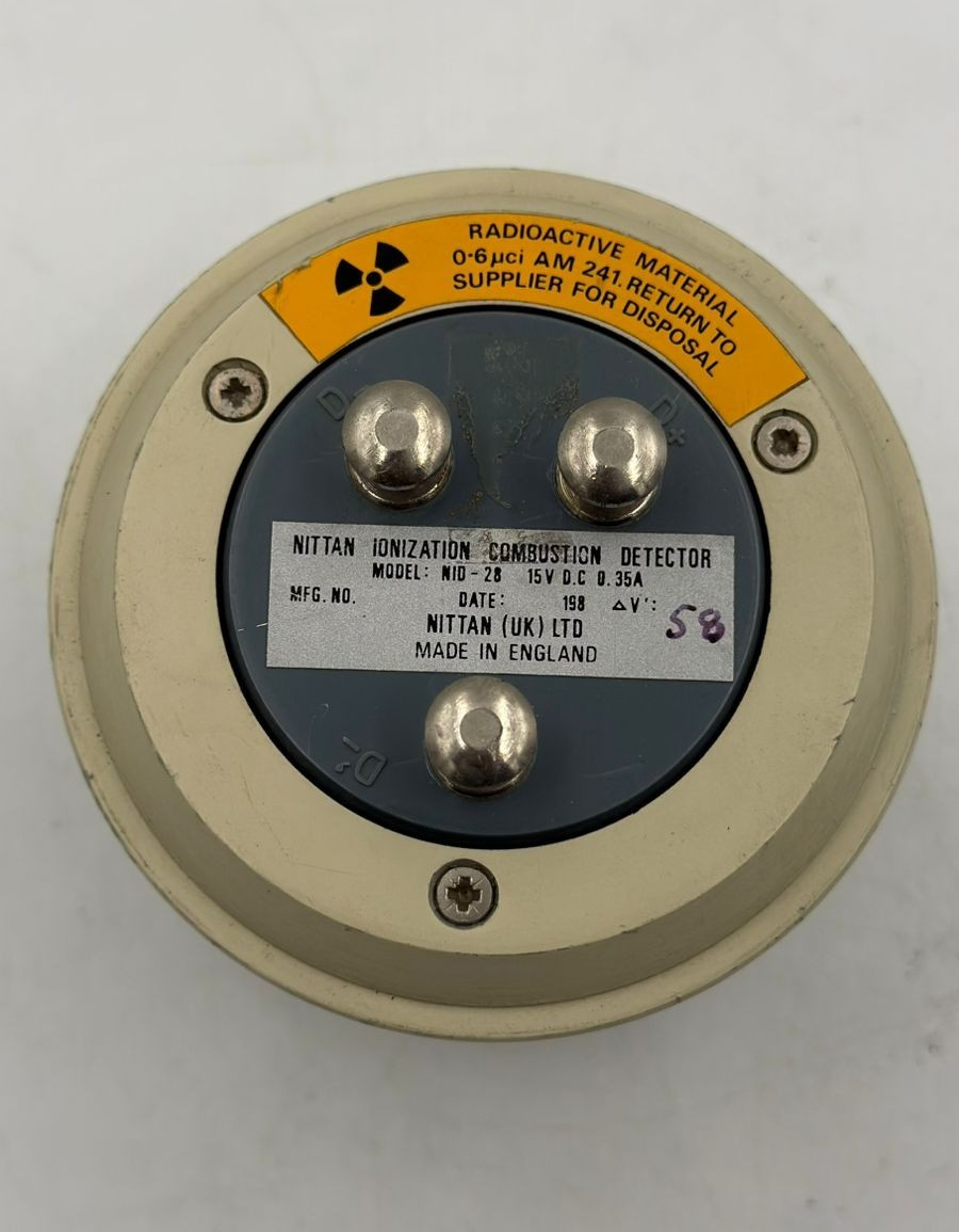 NITTAN NID28 Ionization Combustion Detector – 15V DC, 0.35A | AM241 Radioactiv4