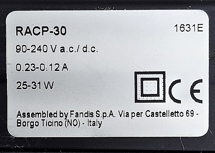 Fandis RACP30 |  AntiCondensation Panel Heater | 90240V | 0.230.12A | 2531W1