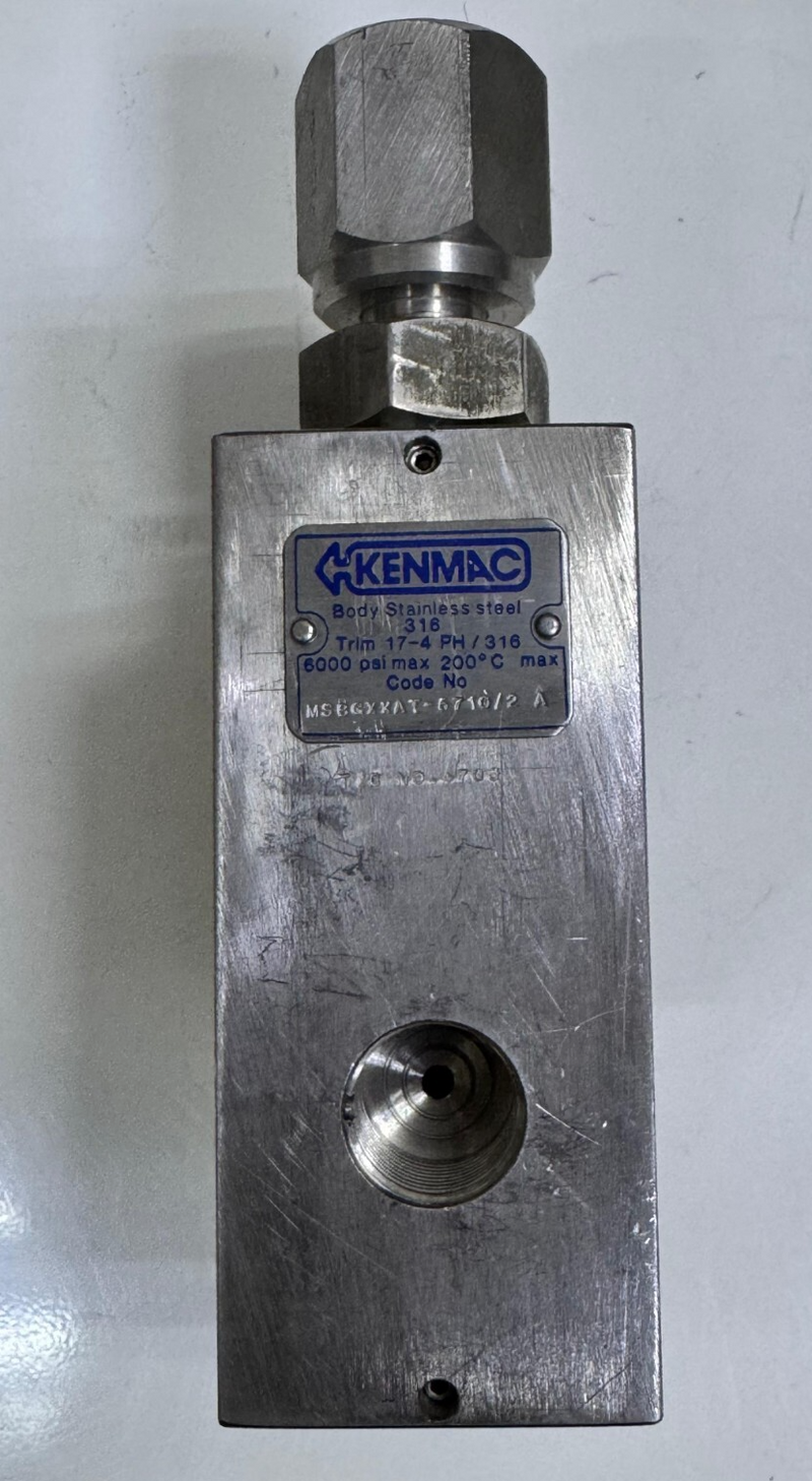 KENMAC | MSBGXXAT5710/2 A | Hydraulic Valve SS316 Body 174 PH Trim 6000 PSI0