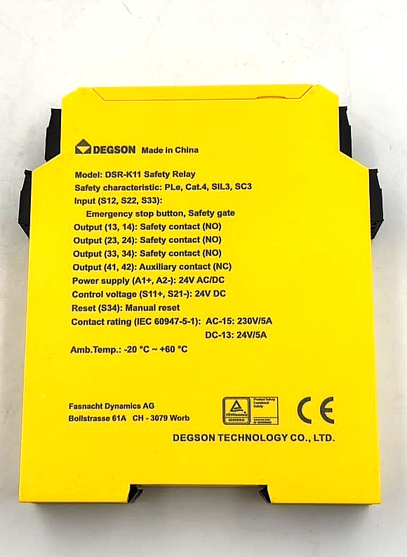 Degson DSR-K11 Safety Relay ( 1 pcs )3