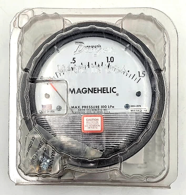 Dwyer Magnehelic |W27AD |Pressure Gauge| 01.5 Kilopascals, 100KPA Max |USA made0