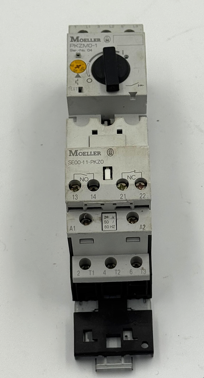 Eaton Moeller PKZM01Circuit Breaker with SE0011PKZ0 Auxiliary Contact Block1