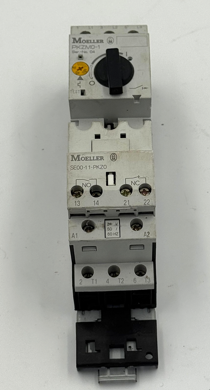 Eaton Moeller PKZM01Circuit Breaker with SE0011PKZ0 Auxiliary Contact Block1