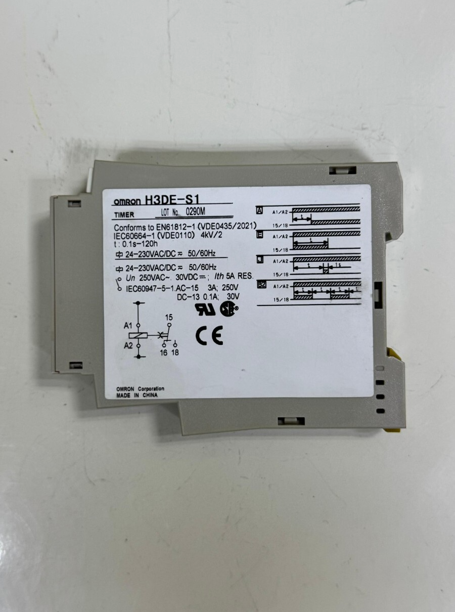 OMRON H3DES1 Timer Relay 24230V AC/DC MultiFunction Realy 0.1s–120h DIN Rail1