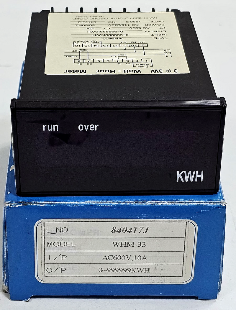 Maxthermo Gitta | WHM33 | Digital Panel Meter | 10A | 600V AC0