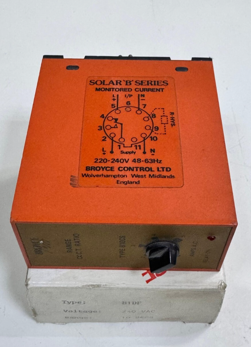 Broyce Control B10CSSOLAR 'B' Series Monitored Current Relay | 220240V AC30