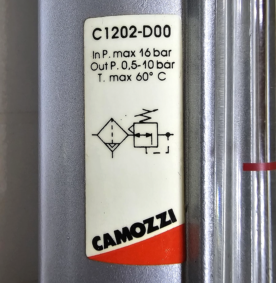 Camozzi C1202D00 Air Filter | 16 bar Max Pressure | 0.5–10 bar Output2