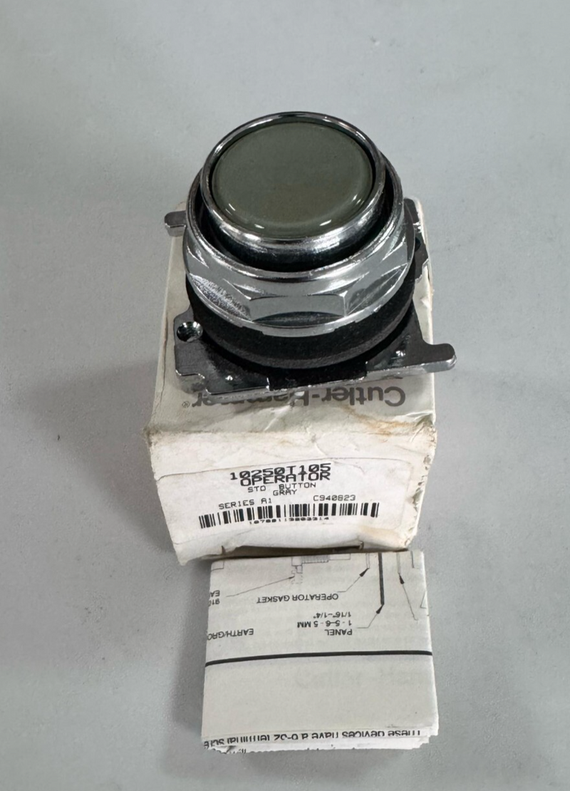 CutlerHammer 10250T105 Operator – Standard Gray Push Button, Made in USA0