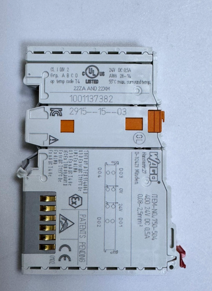 WAGO 750504 Digital Output Module – 4Channel, 24V DC, 0.5A Per Channel - saleem al tamimi electric equipment trading co llc-UAE