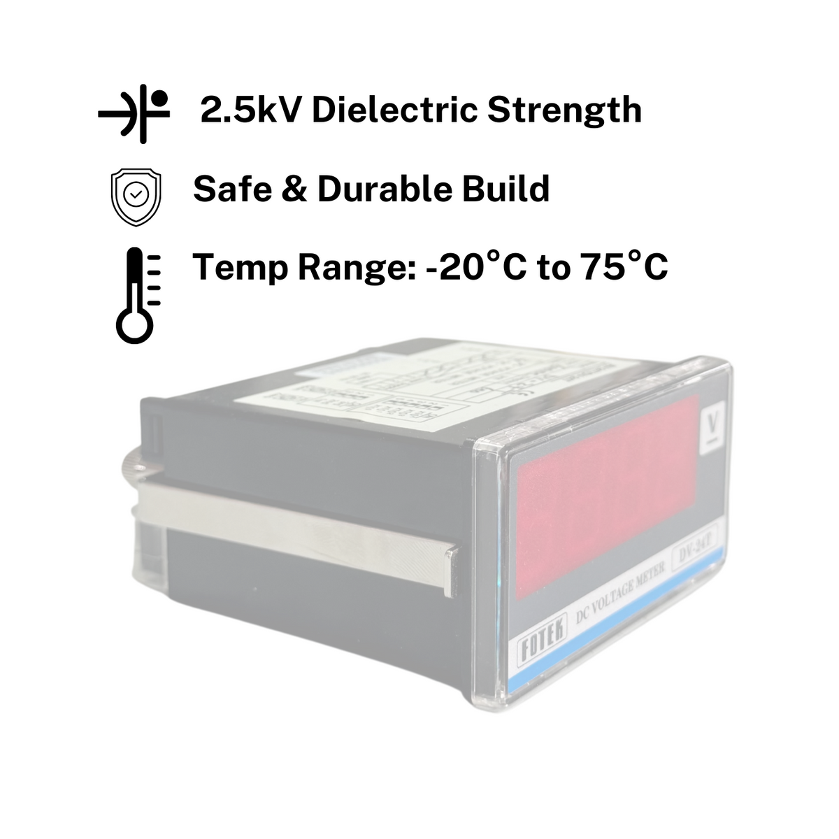 Fotek DV 24T DC Voltage Meter – 10 80V Range | ±0.1% High Accuracy | Industrial4