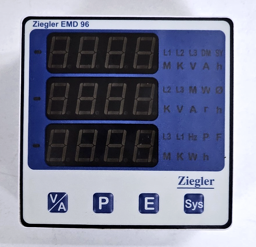 Ziegler | Ziegler EMD 96 | Multifunction Power Meter | Digital Panel Meter | 5A1
