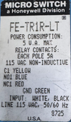 Honeywell Micro Switch FETR1RLT | 115VAC Input | 5A Relay Contacts | 5VA Max2