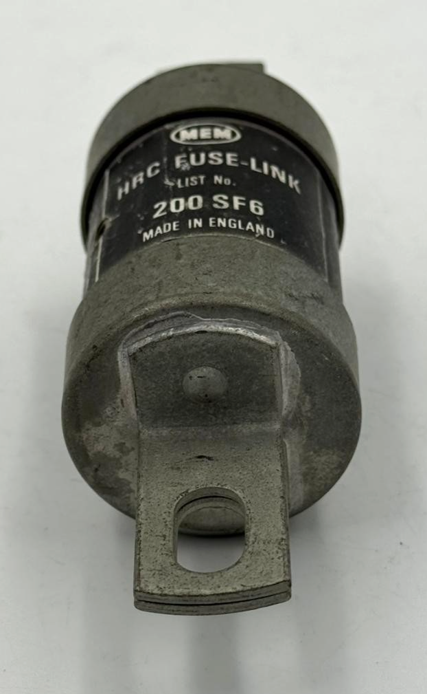 MEM | 200 SF6 | HRC Fuse Link | 200 A | Made in UK2