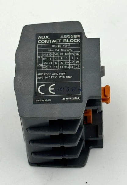 Hyundai | UAB 40 NS | Auxiliary Contact Block | Made in Korea4