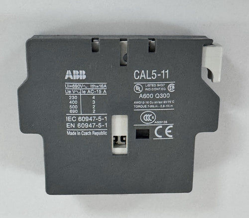 ABB CAL511 Auxiliary Contact Block | 1NO+1NC | Side Mount | CE Certified1