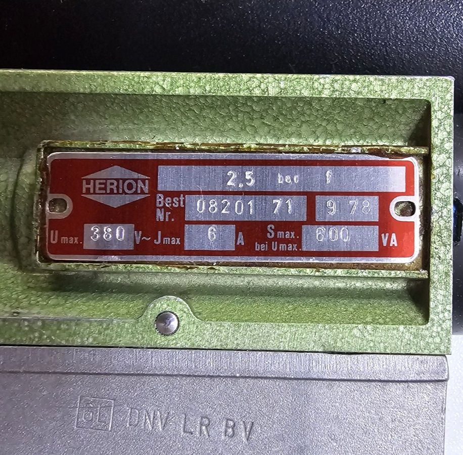 Herion 0820171 Pressure Switch | 6A 600VA| 380V AC| Industrial Control Component1