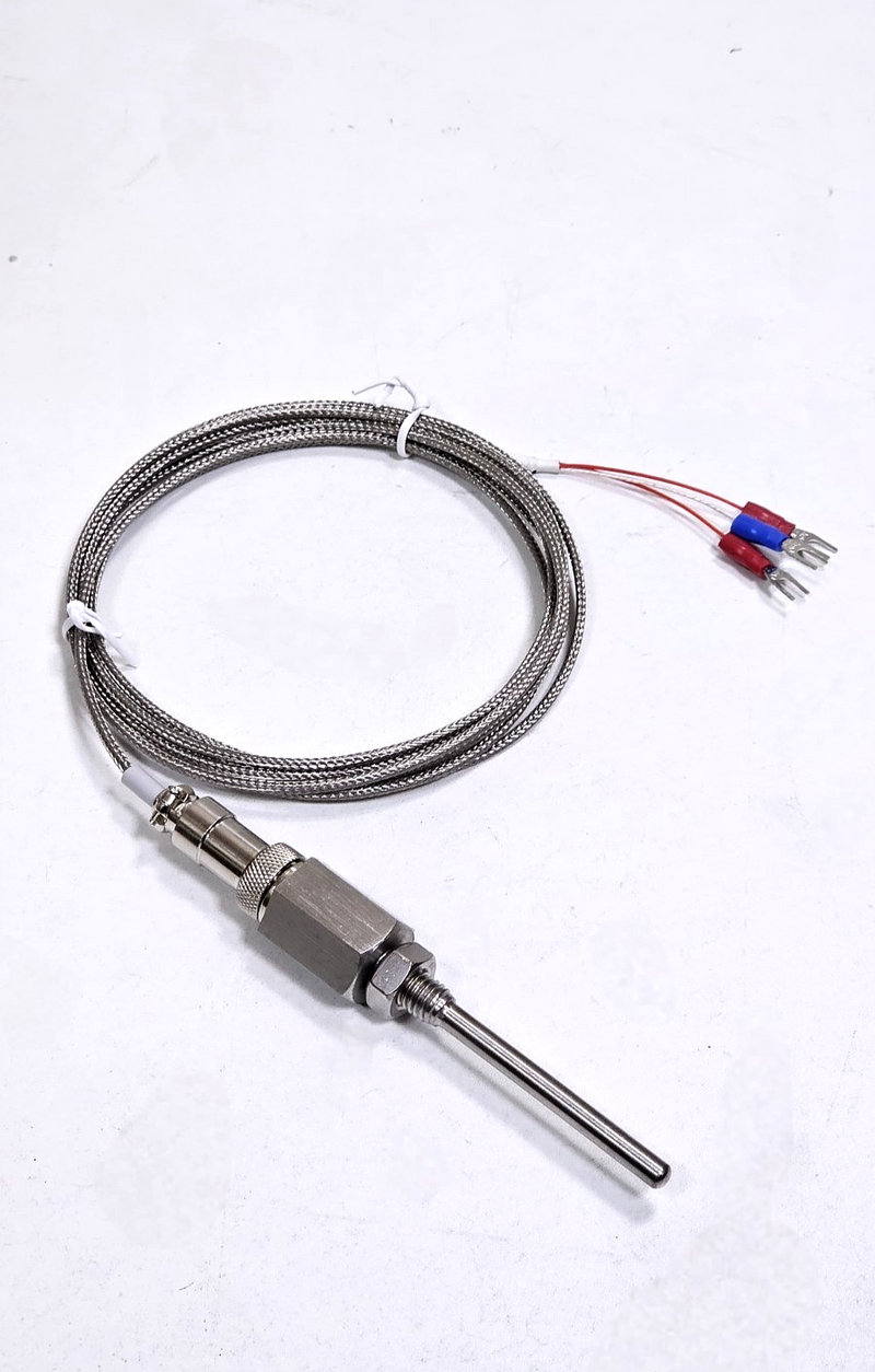 PT100 | Thermocouple Sensor | 2m Wire | 5mm Probe | 52mm Length | 1/2" Thread0