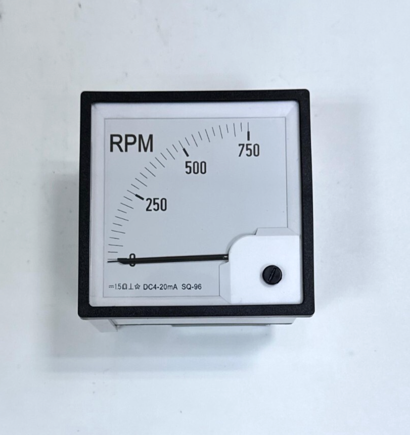 SQ96 Analog RPM Meter | 1.5 Class Accuracy | 4–20mA DC Input | 0–750 RPM Range0