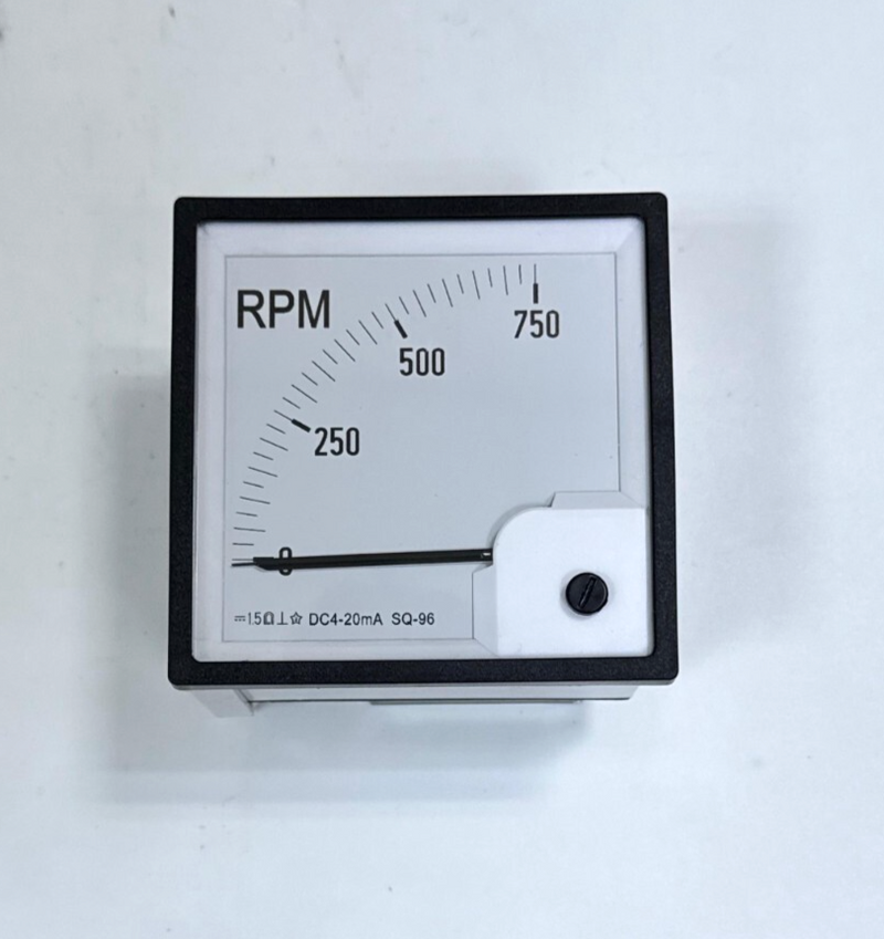 SQ96 Analog RPM Meter | 1.5 Class Accuracy | 4–20mA DC Input | 0–750 RPM Range0
