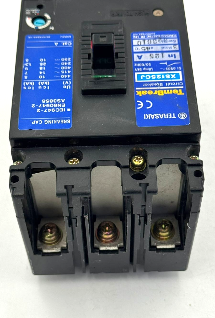 Terasaki TemBreak XS125CJ | 3Pole |  Circuit Breaker | 125A6