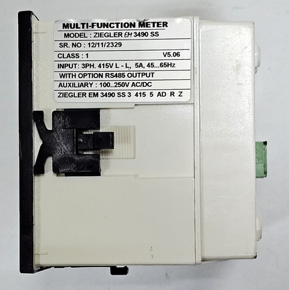 Ziegler | Ziegler EM 3490 SS | Multifunction Power Meter | 5A 415V2