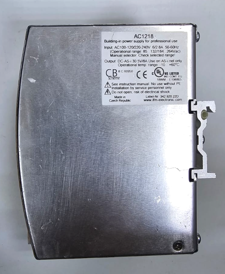 Ifm electronic AC1218 ASi Power Supply | 30.5V DC / 8A | Dual Input 100–240V AC3
