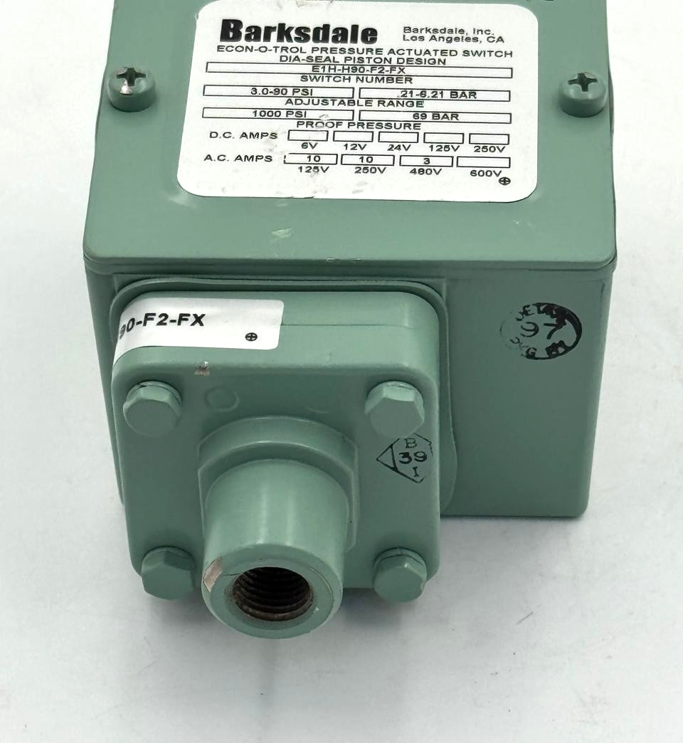 Barksdale E1HH90F2FX | ECONOTROL Pressure Switch | Made in USA2