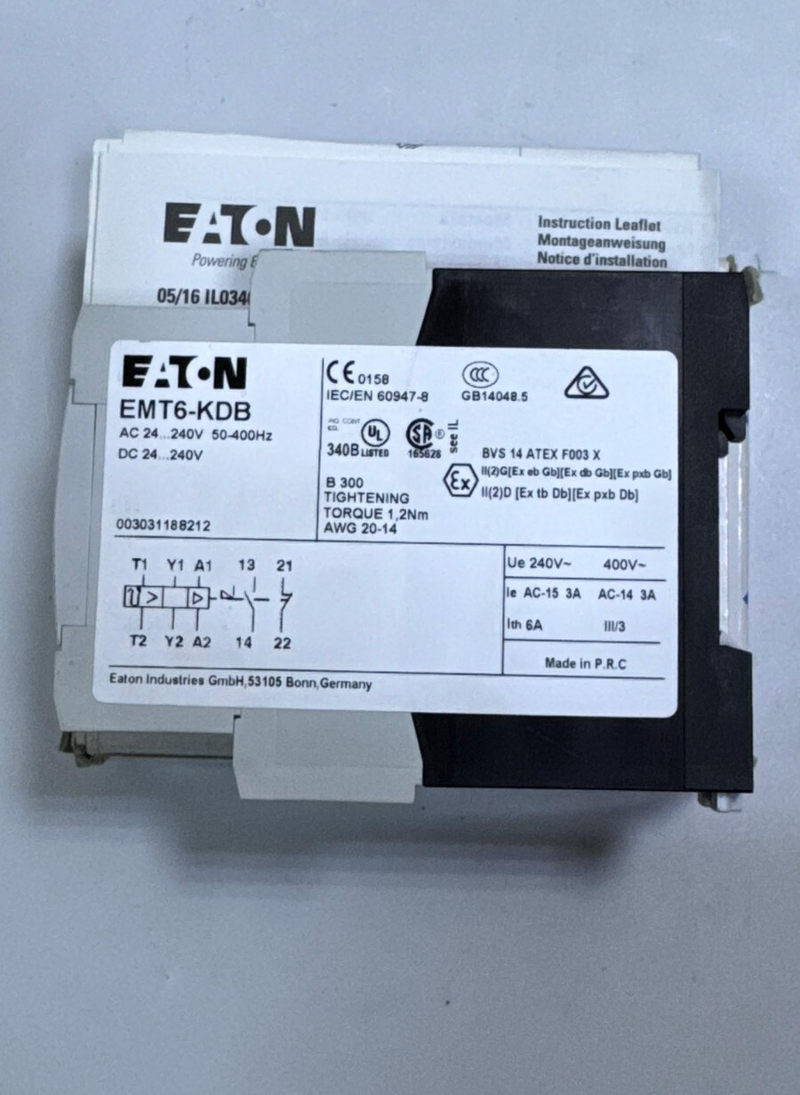 Eaton EMT6KDB Timer Relay Module – AC/DC 24–240VMade in Germany0