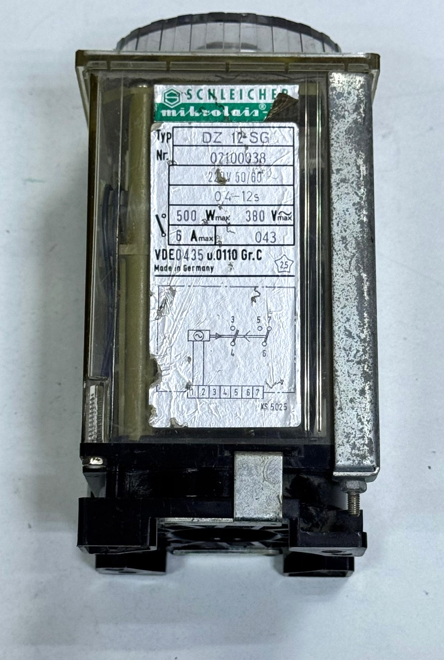 Schleicher Mikroais DZ 12SG Electromechanical Timer Relay, 220V | German Made1