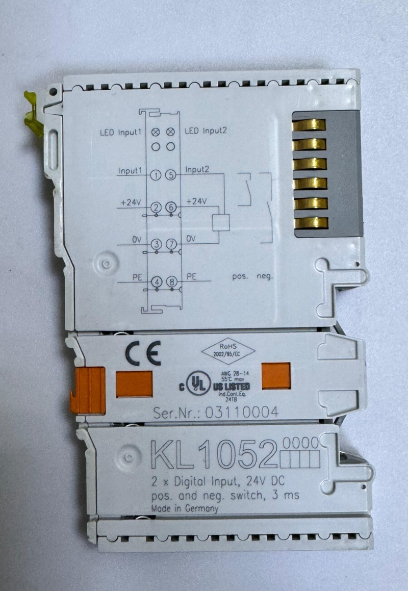 RS KL1052 Digital Input Terminal – 2Channel, 24V DC, Positive & Negative Switch0
