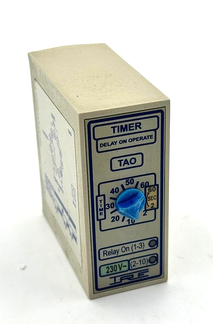 TRE TAO Series Delay on Operate . Time Delay Relay – 230V |  2 to 60 Sec0