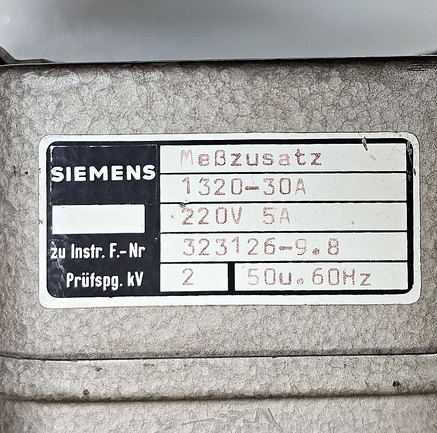Siemens 132030A Measuring Adapter | 220V 5A | 50/60Hz | Test Voltage Unit1