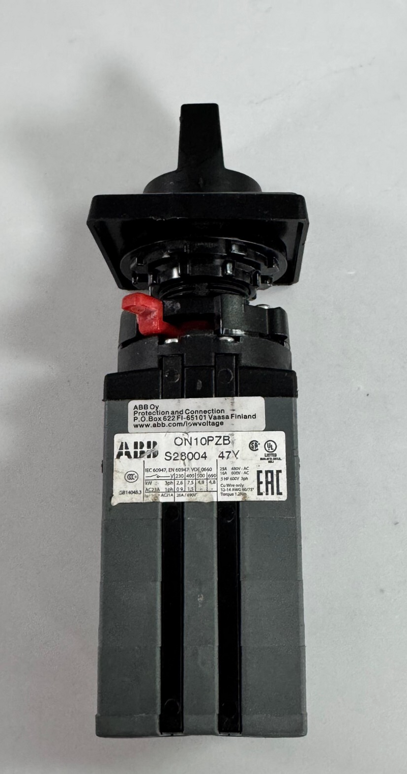 ABB ON10PZB S28004 47Y Load Break Switch, 3Pole, 25A, 690V AC | Madin in Finlad0