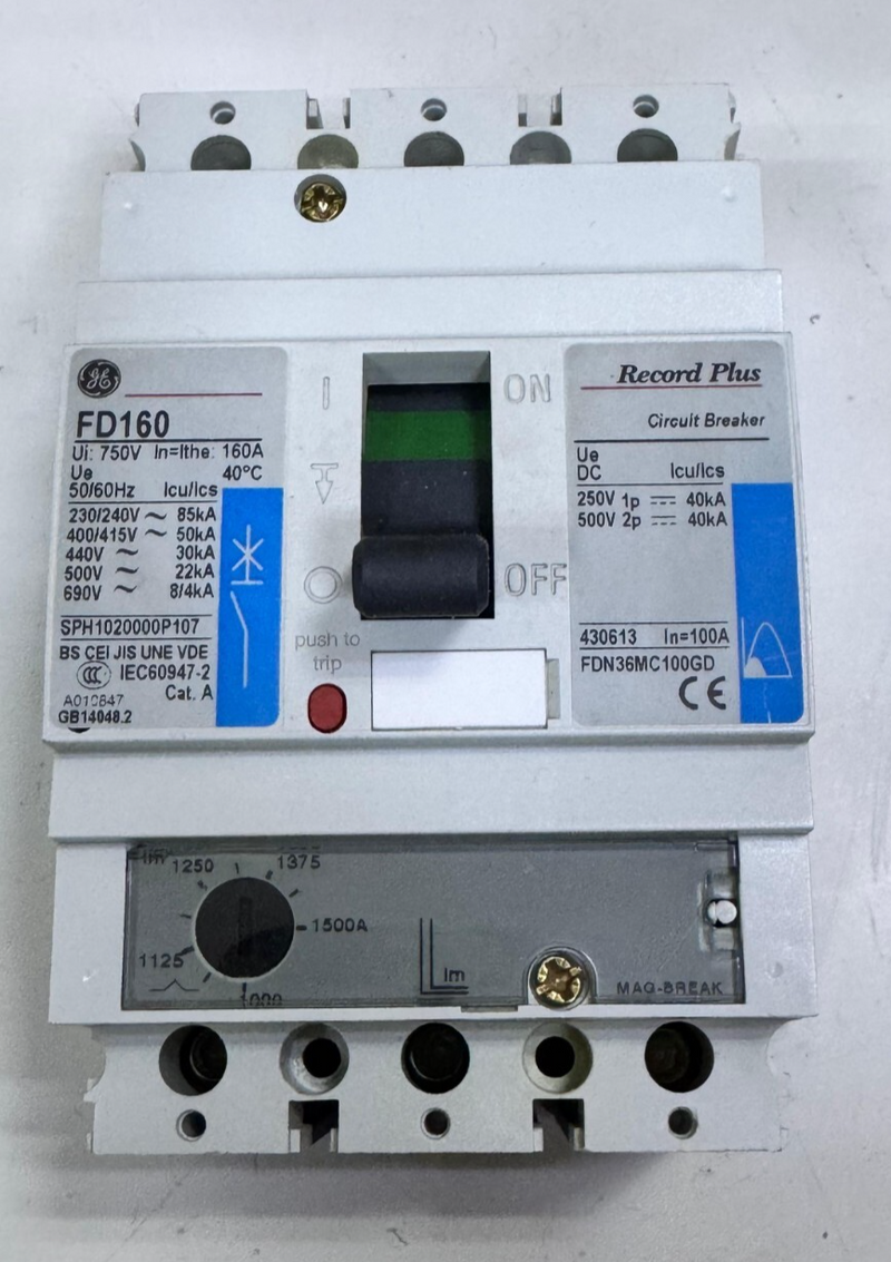 General Electric FDN36MC100GD Circuit Breaker FD160 – Made in Poland0