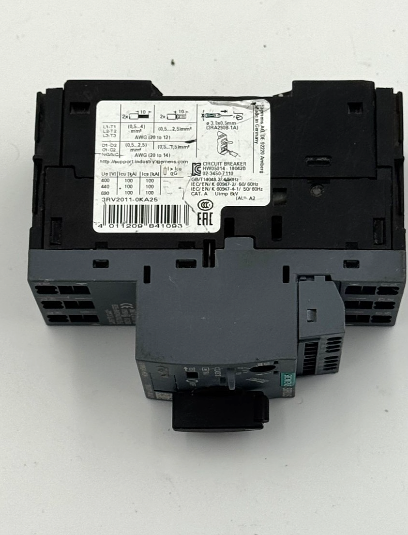 Siemens SIRIUS | 3RV20110KA25 | Motor Protection Circuit Breaker2