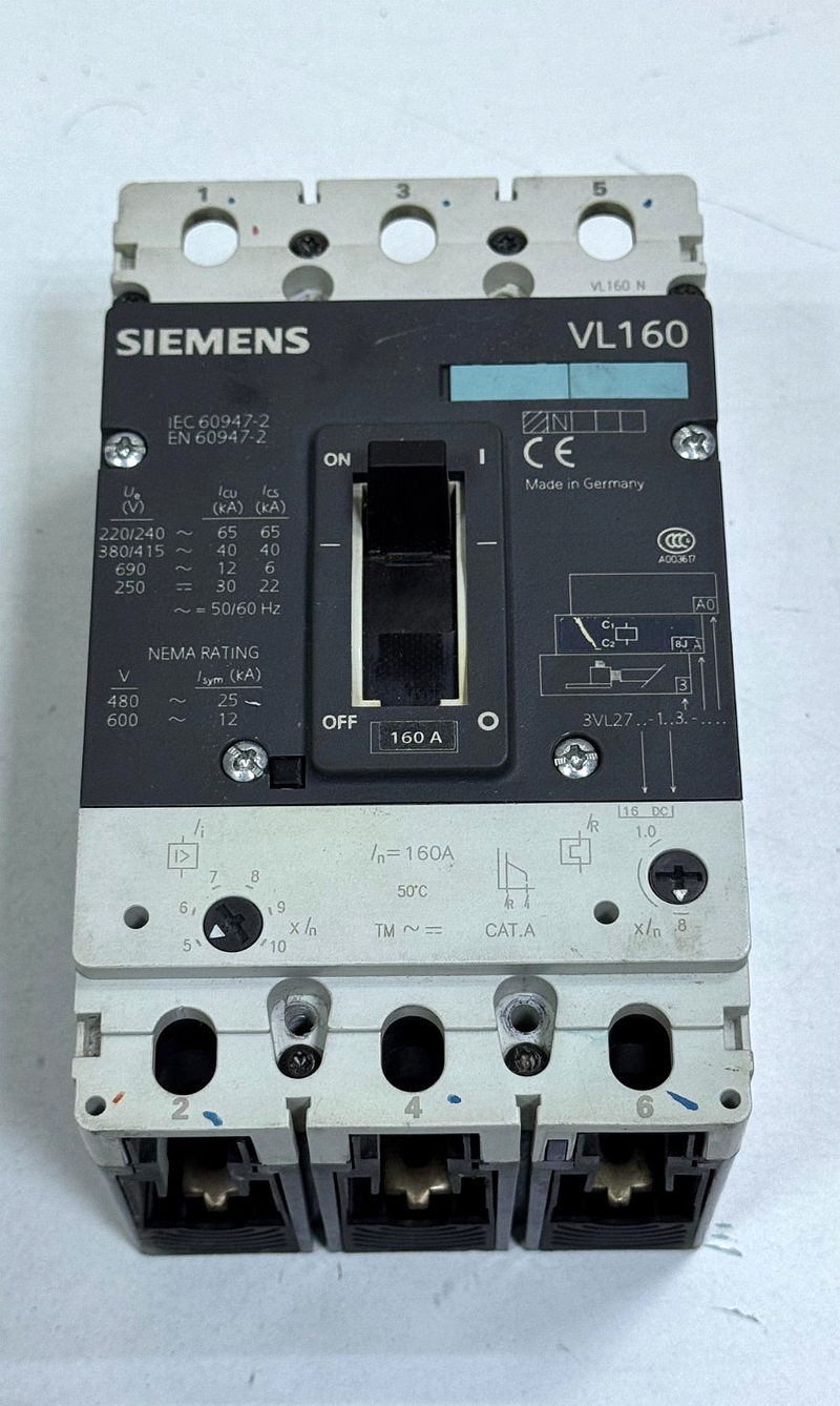 Siemens | 3VL27161AA310AA0  | 160 A | Circuit Breaker – Made in Germany0
