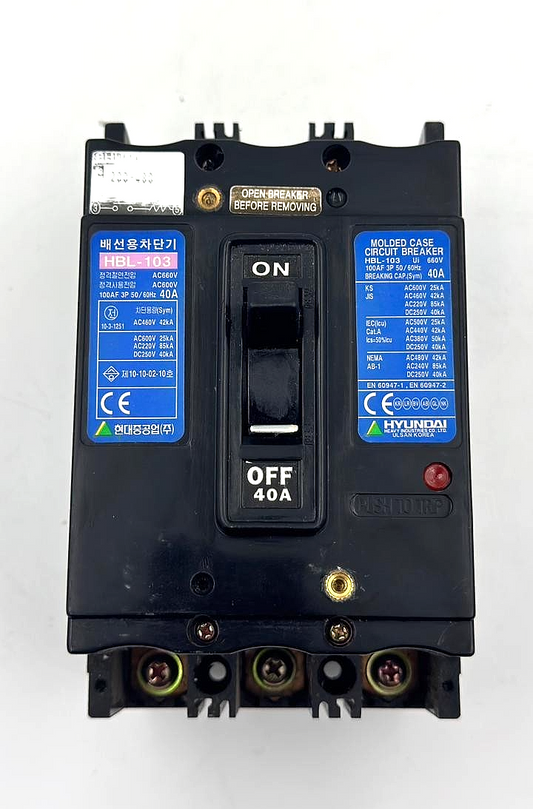 Hyundai HBL 103 Molded Case Circuit Breaker (MCCB) 40A1