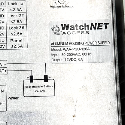 WatchNET WAAPSU126A  | 12V 6A Power Supply for Access Control1