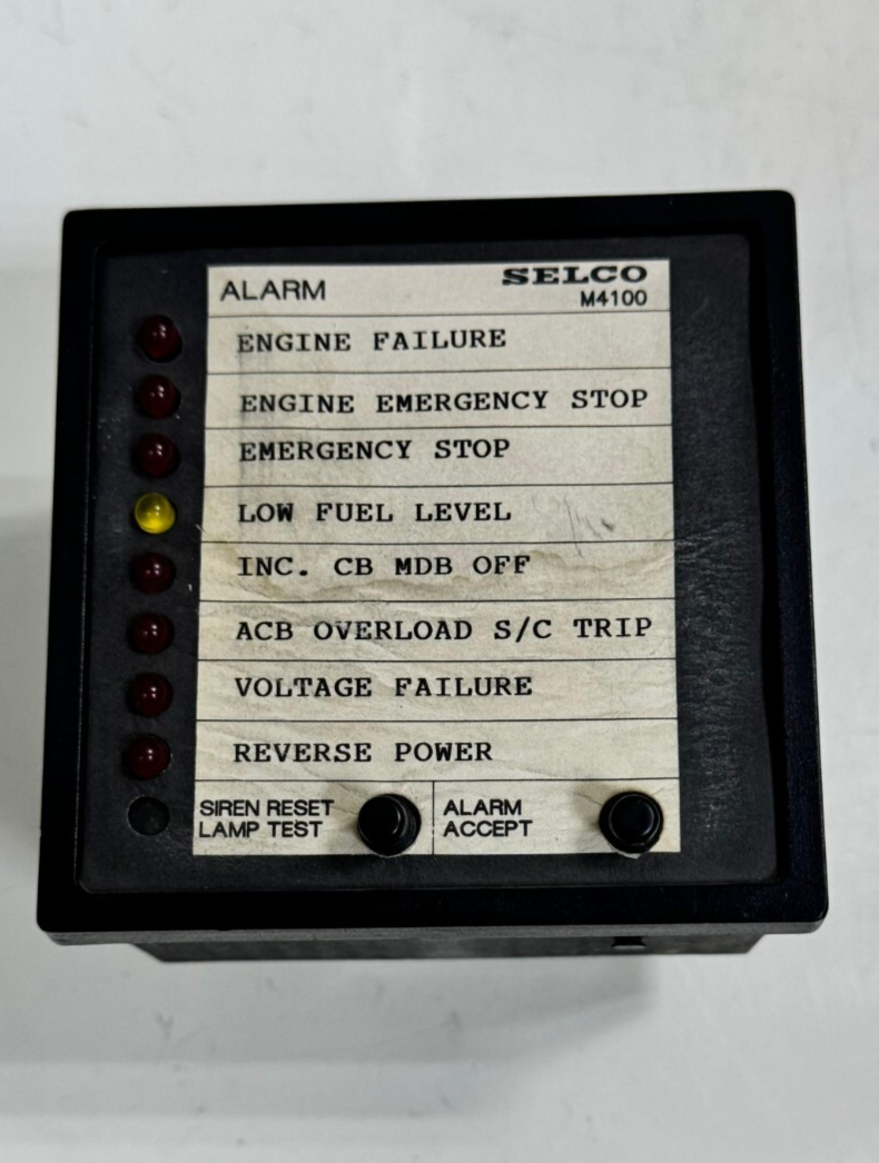 SELCO M4100 Alarm Annunciator Panel – 24V DC – Engine & Power System Monitoring0