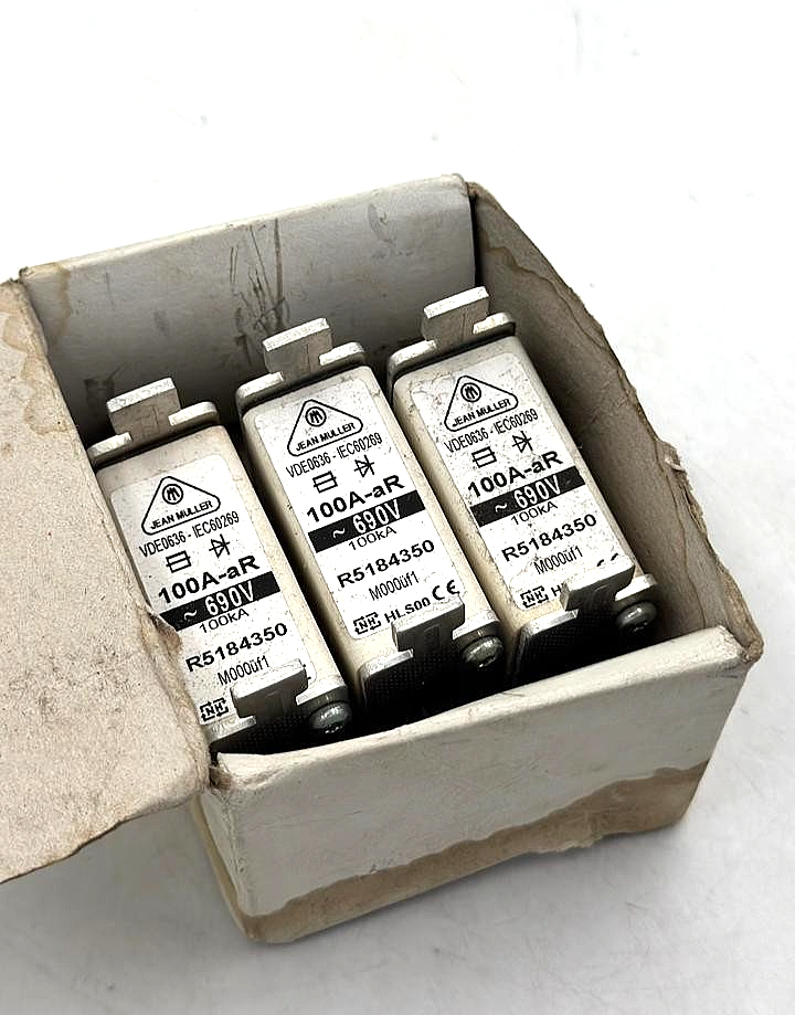 Jean Müller R5184350 NH Fuse Link 100A 690V | ( Pack of 3 pcs )1