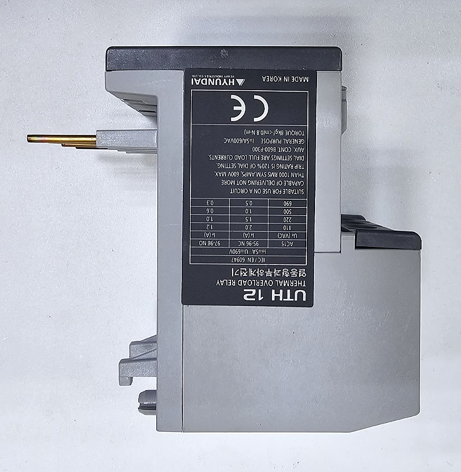 Hyundai UTH12K A2P10S Thermal Overload Relay |1.5 A to 2.1A| 690V, Made in Korea2