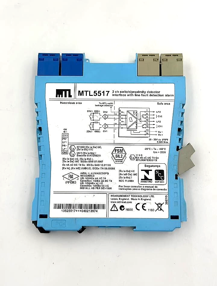 MTL 5517 2 Channel Switch/Proximity Detector Interface Module | UK MADE ( 1 pcs)2