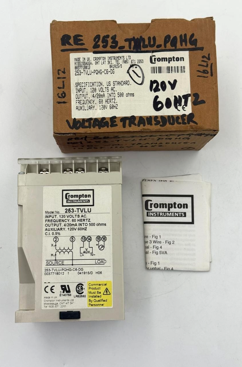 Crompton Instruments 253TVLUPQHGC6DG Transducer | Paladin Series | 120V AC2