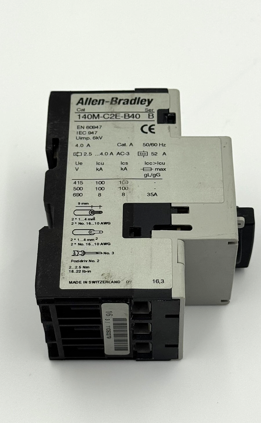 AllenBradley | 140MC2EB40 | Motor Protection Circuit Breaker | 4.0 A1